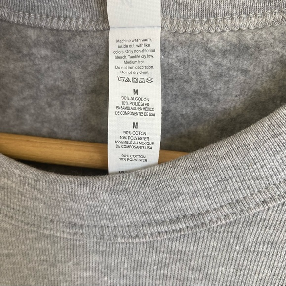 Bella + Canvas Fleece Collection Gray MIDWEST Crewneck Sweatshirt - Picture 4 of 5